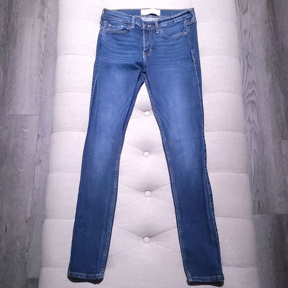 Abercrombie & Fitch Women’s Size 27/4R Denim Jeans Super Skinny Fit Mid Stretch - Picture 1 of 9